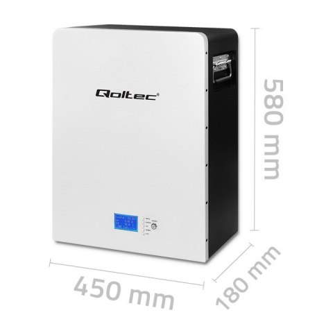 QOLTEC MAGAZYN ENERGII LIFEPO4 | 5.12KWH | 51.2V | 100AH | BMS | LCD QOLTEC MAGAZYN ENERGII LIFEPO4 | 5.12KWH | 51.2V | 100AH | BMS | LCD