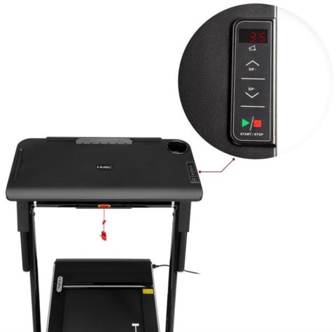 Bieżnia elektryczna z biurkiem czarna HMS Loop12 Multi