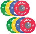 TBR Profi Set (8 szt ) zestaw talerzy olimpijskich Bumper 10-25 kg HMS TBR PROFI SET