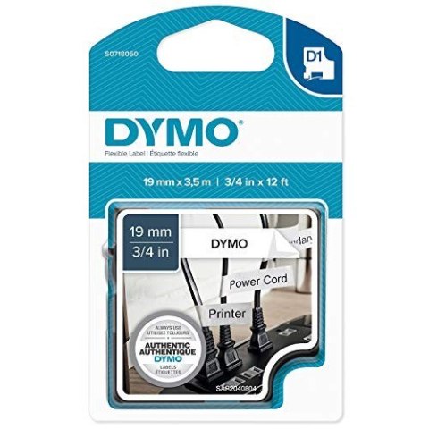 DYMO D1 - Durable Etykiety -Czarno na białym - 19mm x 5.5m DYMO D1 - Durable Etykiety -Czarno na białym - 19mm x 5.5m