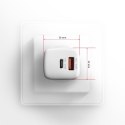 Axagon ACU-PQ30W Ladegerät QC3.0.4.0/AFC/FCP/PPS/Apple+ PD USB-C 30W - weiß - USB Typ C Telefon komórkowy, Smartfon, Smartwatch,