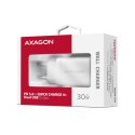Axagon ACU-PQ30W Ladegerät QC3.0.4.0/AFC/FCP/PPS/Apple+ PD USB-C 30W - weiß - USB Typ C Telefon komórkowy, Smartfon, Smartwatch,