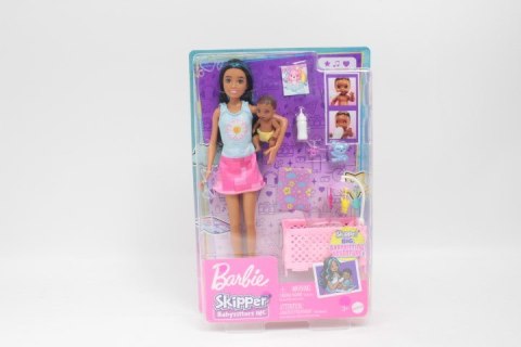 Barbie Opiekunka Zestaw Usypianie maluszka + Lalka i bobas HJY34 Barbie Opiekunka Zestaw Usypianie maluszka + Lalka i bobas HJY34