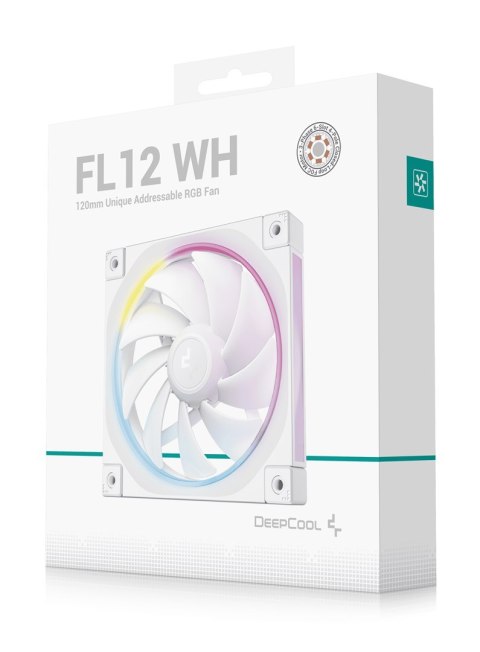 DeepCool FL12 WH Obudowa komputera Wentylator 12 cm Biały 1 szt.