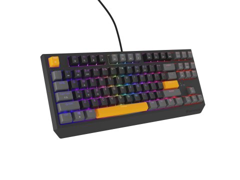GENESIS Thor 230 TKL klawiatura Gaming USB + RF Wireless + Bluetooth QWERTY Czarny, Szary, Pomarańczowy GENESIS Thor 230 TKL klawiatura Gaming USB + RF Wireless + Bluetooth QWERTY Czarny, Szary, Pomarańczowy