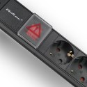 Listwa zasilająca Qoltec do szafy RACK 1U 8 gniazd Schuko (2m) czarna
