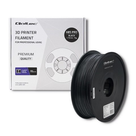 Materiały drukarskie 3D Qoltec 50677 ABS Czarny Materiały drukarskie 3D Qoltec 50677 ABS Czarny