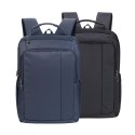 RIVACASE PLECAK NA LAPTOP 15,6" CENTRAL, CZARNY, 15L, Z POLIESTRU, KIESZENIE NA TABLET 10,1", SMARTFON, DOKUMENTY I AKCESORIA