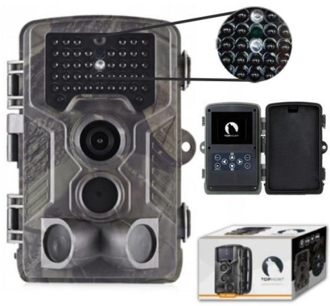 TOPHUNT FOTOPUŁAPKA KAMERA LEŚNA HC800A 1080p 16MPX 42xIR LED BLACK TOPHUNT FOTOPUŁAPKA KAMERA LEŚNA HC800A 1080p 16MPX 42xIR LED BLACK