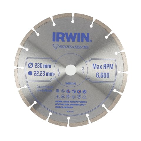 IRWIN TARCZA DIAMENTOWA 230mm x 22,23mm / SEGMENTOWA IRWIN TARCZA DIAMENTOWA 230mm x 22,23mm / SEGMENTOWA