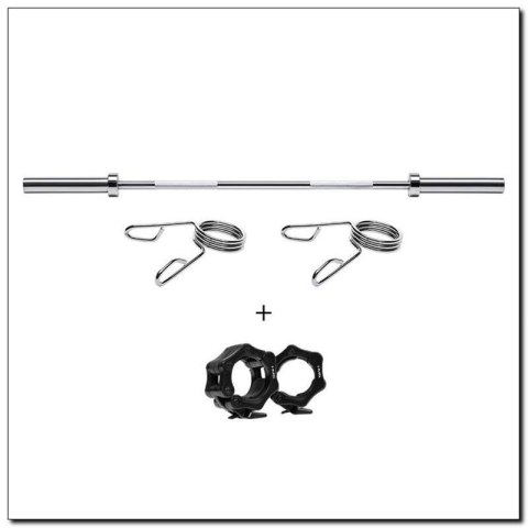 Gryf olimpijski 13,5 kg / 1500 mm z zaciskami HMS GO205 Gryf olimpijski 13,5 kg / 1500 mm z zaciskami HMS GO205