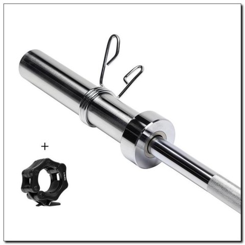 Gryf olimpijski 13,5 kg / 1500 mm z zaciskami HMS GO205 Gryf olimpijski 13,5 kg / 1500 mm z zaciskami HMS GO205
