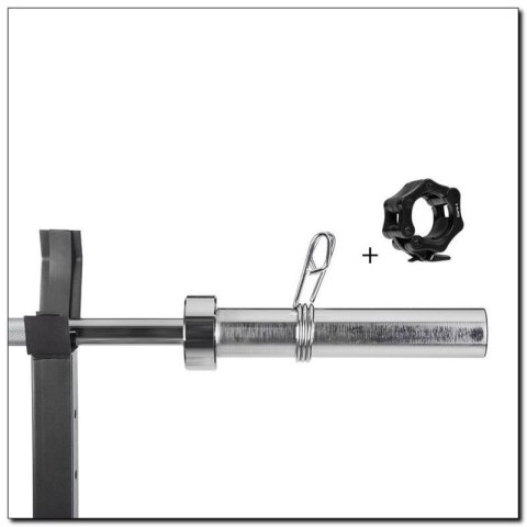Gryf olimpijski 13,5 kg / 1500 mm z zaciskami HMS GO205 Gryf olimpijski 13,5 kg / 1500 mm z zaciskami HMS GO205