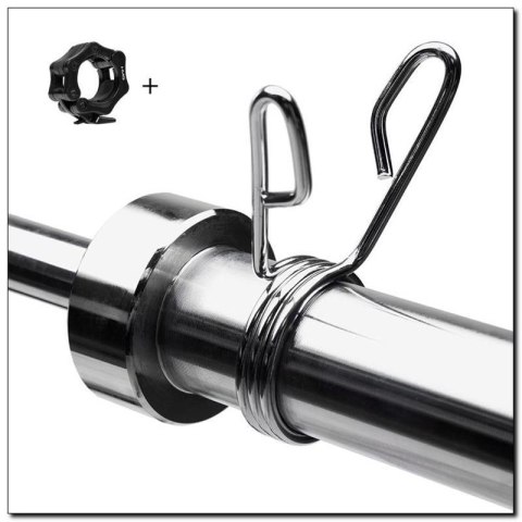 Gryf olimpijski 13,5 kg / 1500 mm z zaciskami HMS GO205 Gryf olimpijski 13,5 kg / 1500 mm z zaciskami HMS GO205