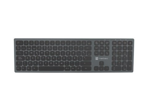 Klawiatura NATEC NKL-1830 Uniwersalne RF Wireless + Bluetooth QWERTY Hiszpański Czarny, Szary Klawiatura NATEC NKL-1830 Uniwersalne RF Wireless + Bluetooth QWERTY Hiszpański Czarny, Szary