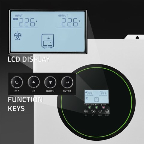 Hybrydowy inwerter solarny Qoltec Off-Grid 11000W | 160A | 48V | MPPT | BMS | Sinus | opcja Wi-Fi | Power Factor 1.0 Hybrydowy inwerter solarny Qoltec Off-Grid 11000W | 160A | 48V | MPPT | BMS | Sinus | opcja Wi-Fi | Power Factor 1.0