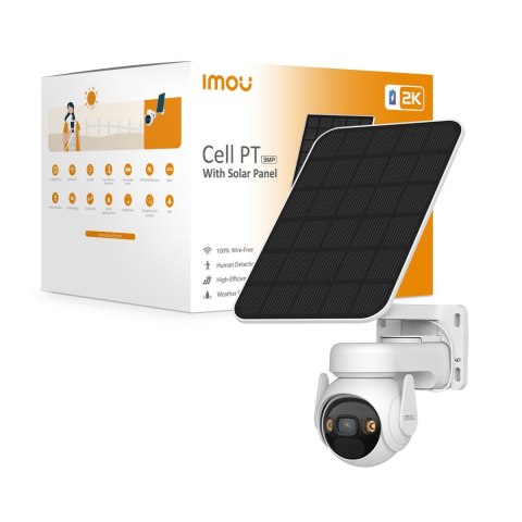 Kamera IP IMOU Cell PT kit 3MP bezprzewodowa z panelem solarnym Kamera IP IMOU Cell PT kit 3MP bezprzewodowa z panelem solarnym