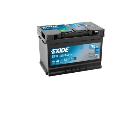 Akumulator EXIDE 12V 70Ah/760A START&STOP EFB (P+ biegun standardowy) 278x175x190 B13 - stopka o wysokości 10,5 mm (efb) Akumulator EXIDE 12V 70Ah/760A START&STOP EFB (P+ biegun standardowy) 278x175x190 B13 - stopka o wysokości 10,5 mm (efb)