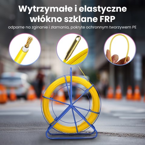 Extralink Pilot do przeciągania kabli Pilot 3.8mm 15m włókno szklane FRP, śr. 3,8mm, dł. 15m, żółty Extralink Pilot do przeciągania kabli Pilot 3.8mm 15m włókno szklane FRP, śr. 3,8mm, dł. 15m, żółty