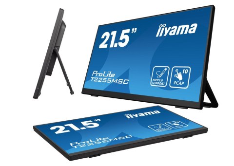 Iiyama ProLite T2255MSC-B1 monitor komputerowy 54,6 cm (21.5") 1920 x 1080 px Full HD LCD Ekran dotykowy Czarny Iiyama ProLite T2255MSC-B1 monitor komputerowy 54,6 cm (21.5") 1920 x 1080 px Full HD LCD Ekran dotykowy Czarny