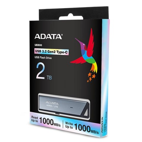MEMORY DRIVE FLASH USB-C 2TB/SILV AELI-UE800-2T-CSG ADATA MEMORY DRIVE FLASH USB-C 2TB/SILV AELI-UE800-2T-CSG ADATA