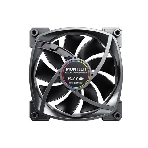 Wentylator Montech AX120 PWM ARGB, 3 szt., - 120mm Wentylator Montech AX120 PWM ARGB, 3 szt., - 120mm