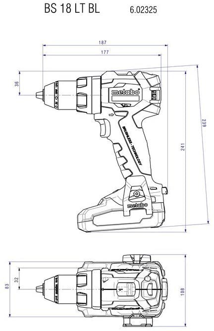 METABO.WKRĘTARKA BS 18 L BL CARCASS /BULK METABO.WKRĘTARKA BS 18 L BL CARCASS /BULK