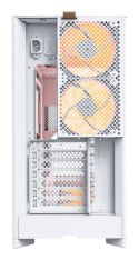 Obudowa PC Montech HS02 PRO, Midi-Tower, ATX, Szkło hartowane, ARGB - biała