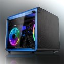 Obudowa Raijintek METIS EVO TG Mini-ITX, szkło hartowane - niebieskie
