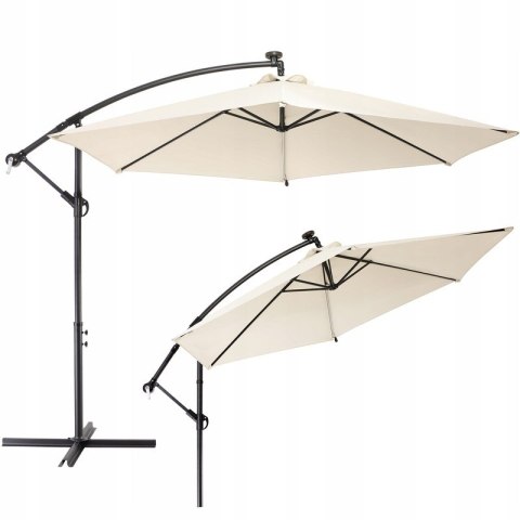 Parasol ogrodowy na wysięgniku 3m duży beżowy Parasol ogrodowy na wysięgniku 3m duży beżowy