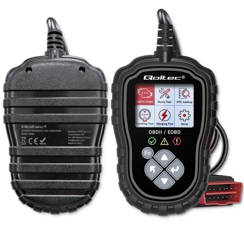 Qoltec Cyfrowy Tester diagnostyczny ProLine | OBD2 EOBD | Polskie MENU | 8V-25V | Dual System Qoltec Cyfrowy Tester diagnostyczny ProLine | OBD2 EOBD | Polskie MENU | 8V-25V | Dual System