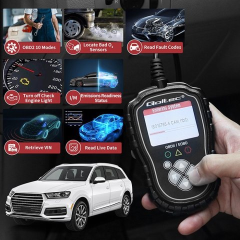 Qoltec Cyfrowy Tester diagnostyczny ProLine | OBD2 EOBD | Polskie MENU | 8V-25V | Dual System Qoltec Cyfrowy Tester diagnostyczny ProLine | OBD2 EOBD | Polskie MENU | 8V-25V | Dual System