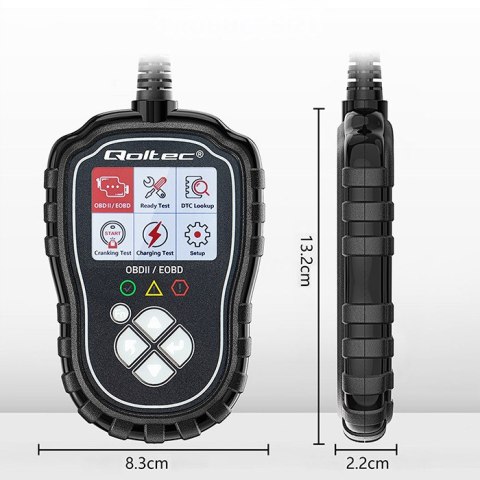 Qoltec Cyfrowy Tester diagnostyczny ProLine | OBD2 EOBD | Polskie MENU | 8V-25V | Dual System Qoltec Cyfrowy Tester diagnostyczny ProLine | OBD2 EOBD | Polskie MENU | 8V-25V | Dual System