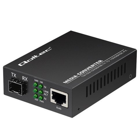Qoltec Dwukierunkowy Media Konwerter SWITCH Ethernet 1x RJ45 1x SFP| 1000Mb/s | 5V Qoltec Dwukierunkowy Media Konwerter SWITCH Ethernet 1x RJ45 1x SFP| 1000Mb/s | 5V