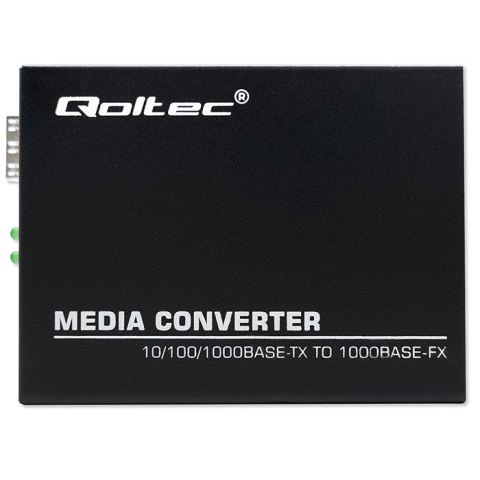 Qoltec Dwukierunkowy Media Konwerter SWITCH Ethernet 1x RJ45 1x SFP| 1000Mb/s | 5V Qoltec Dwukierunkowy Media Konwerter SWITCH Ethernet 1x RJ45 1x SFP| 1000Mb/s | 5V