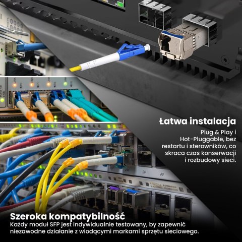 Extralink Moduł SFP28 WDM SFP28 25G 25Gbps 1270/1330nm, single mode, 10km, LC, DOM, para