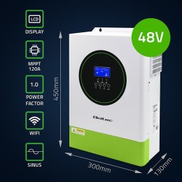 Modularny hybrydowy inwerter solarny Off-Grid 6.2kVA 6.2kW 120A MPPT 12 jednostek BMS Sinus opcja Wi-Fi Power Factor 1.0