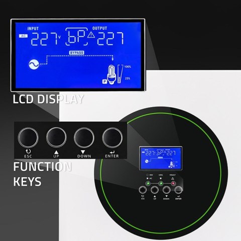 Modularny hybrydowy inwerter solarny Off-Grid 6.2kVA 6.2kW 120A MPPT 12 jednostek BMS Sinus opcja Wi-Fi Power Factor 1.0