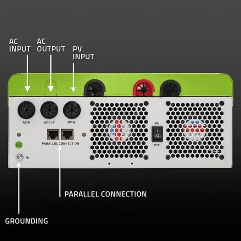 Modularny hybrydowy inwerter solarny Off-Grid 6.2kVA 6.2kW 120A MPPT 12 jednostek BMS Sinus opcja Wi-Fi Power Factor 1.0
