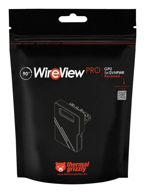 Termiczna karta graficzna Grizzly WireView 90 Pro, 1x12VHPWR - Wsteczny Termiczna karta graficzna Grizzly WireView 90 Pro, 1x12VHPWR - Wsteczny