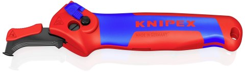 KNIPEX NÓŻ DO ŚCIĄGANIA IZOLACJI ZE STOPKĄ PROWADZĄCĄ I GRZECHOTKĄ