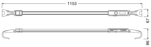 Lampa warsztatowa z uchwytem pod maskę Under-Bonnet źródło światła LED strumień świetlny 1200lm moc: 16,28 W pojemność akumulato