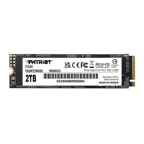 Patriot Viper SSD P320 M.2 PCI-Ex4 NVMe 2TB 3GB/s Patriot Viper SSD P320 M.2 PCI-Ex4 NVMe 2TB 3GB/s