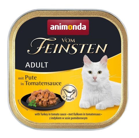 ANIMONDA Vom Feinsten Classic Cat indyk w pomidorowym sosie - mokra karma dla kota - 100g ANIMONDA Vom Feinsten Classic Cat indyk w pomidorowym sosie - mokra karma dla kota - 100g