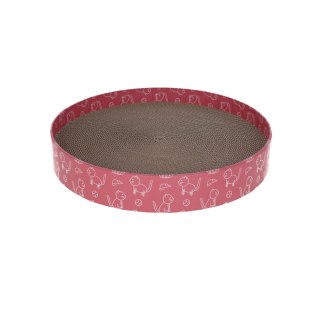 KERBL Drapak dla kota Circle, tekturowy, 5,5 cm, średnica 34 cm, różowy
