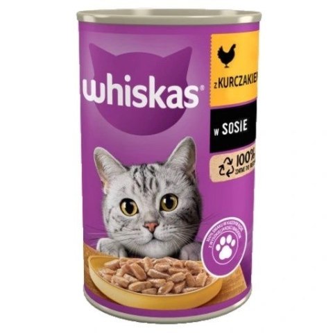 WHISKAS Kurczak w sosie - mokra karma dla kota - 400g WHISKAS Kurczak w sosie - mokra karma dla kota - 400g