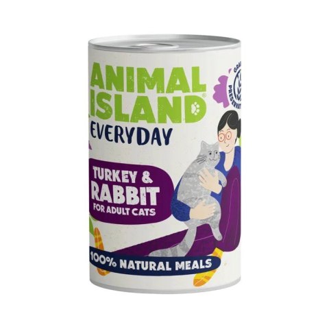 ANIMAL ISLAND Indyk i królik - Karma mokra dla kotów - 400g ANIMAL ISLAND Indyk i królik - Karma mokra dla kotów - 400g