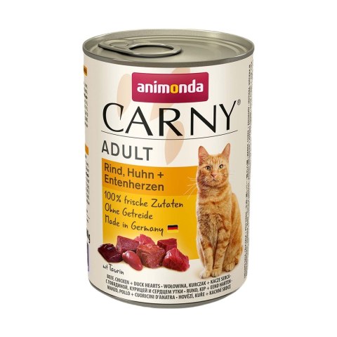 ANIMONDA Carny Adult wołowina, kurczak i kacze serca - mokra karma dla kota - 400 g ANIMONDA Carny Adult wołowina, kurczak i kacze serca - mokra karma dla kota - 400 g