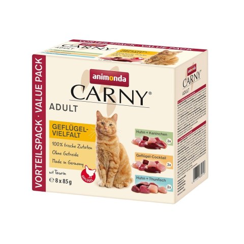 ANIMONDA Carny vielfalt drób mix kawałki 8x85g ANIMONDA Carny vielfalt drób mix kawałki 8x85g