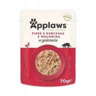 APPLAWS CAT Kurczak z Wołowiną w galaretce - karma dla kota w saszetce - 70g
